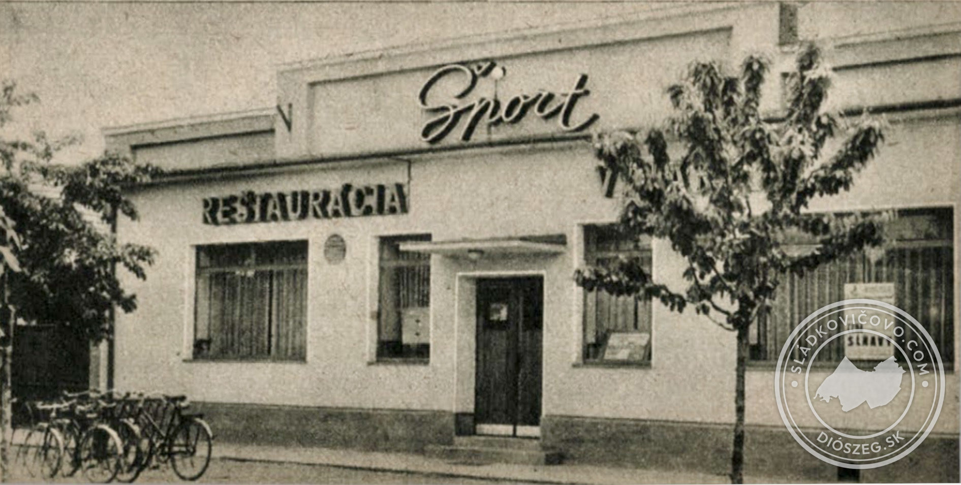 A Krokodíl (Šport) étterem egy 1964. júniusi fényképen.